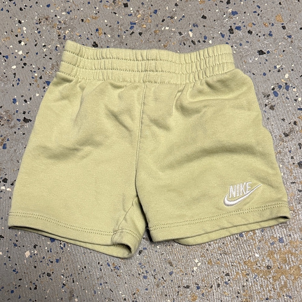 Nike Kids Light Olive Green Elastic-Waist Shorts